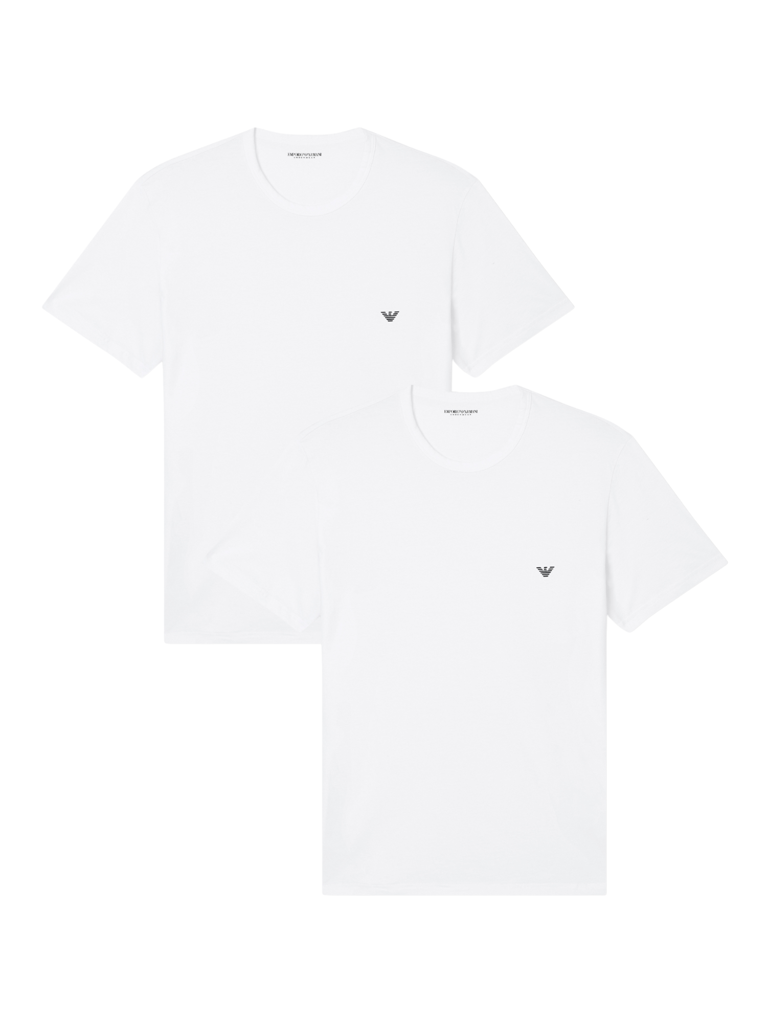 Emporio Armani Stretch Cotton Jersey 2-Pack Crew Neck T-Shirt