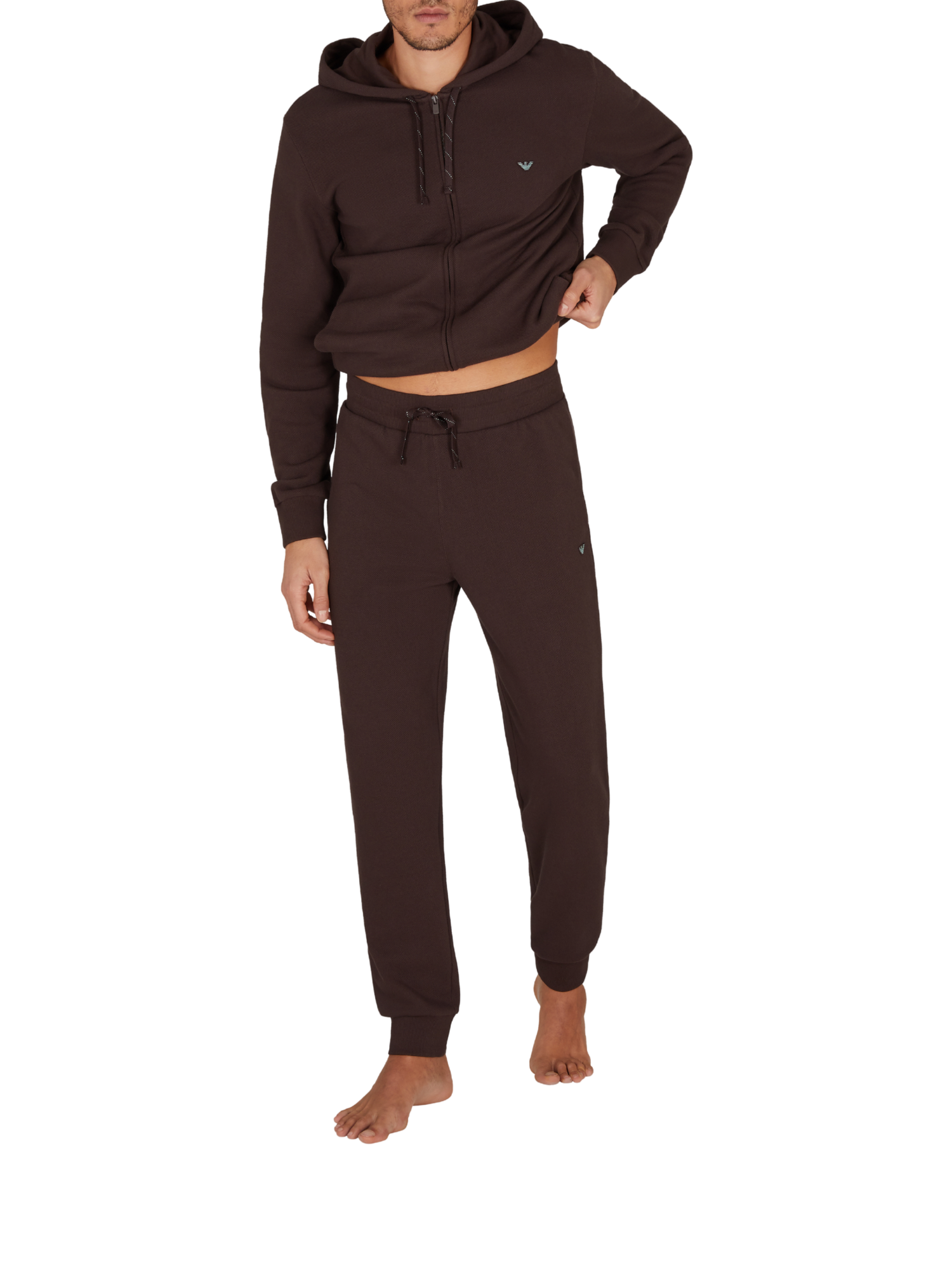 Emporio Armani Iconi Piquet Trousers With Cuffs