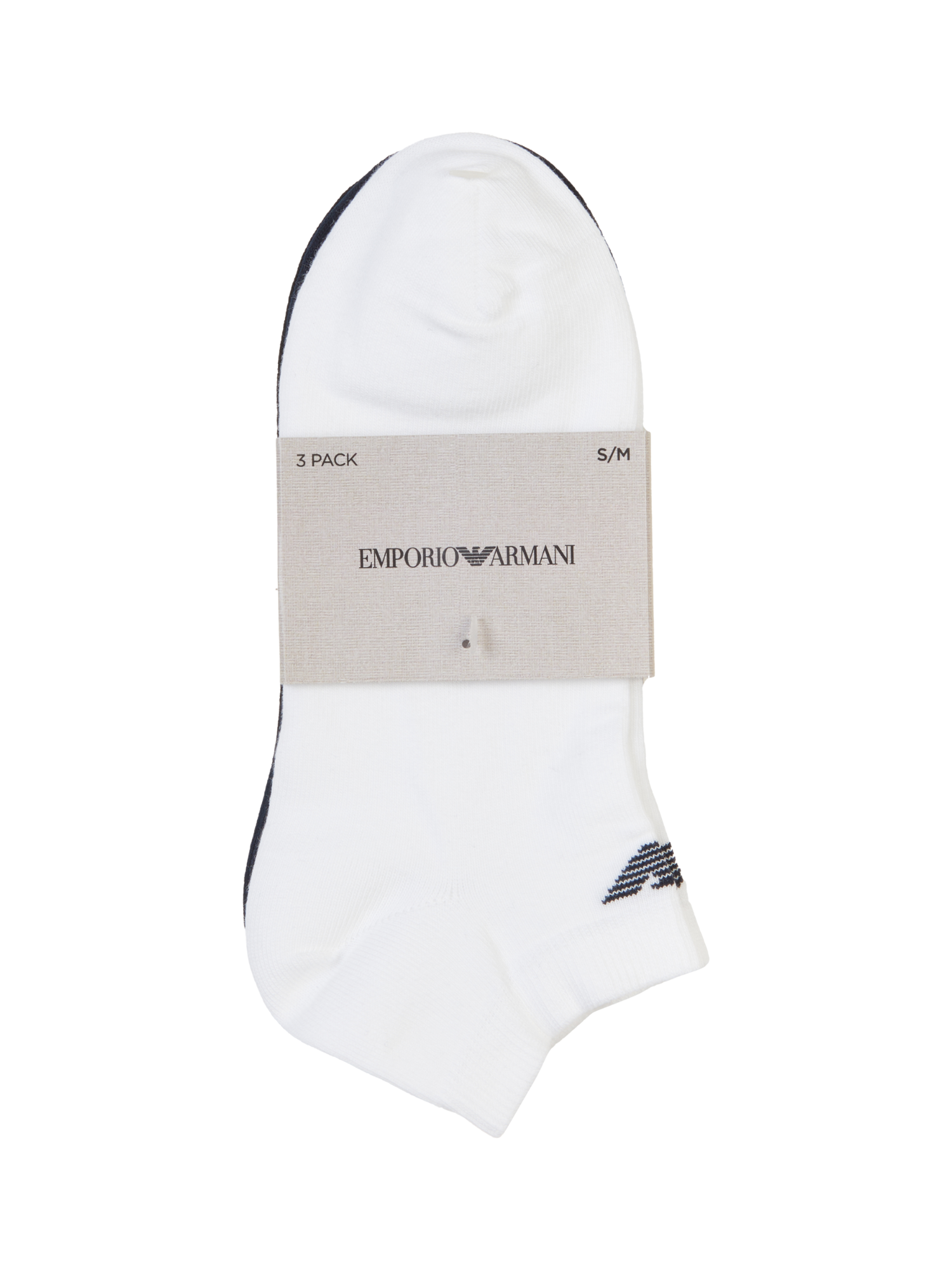 Emporio Armani Casual Cotton 3-Pack Sneaker Socks