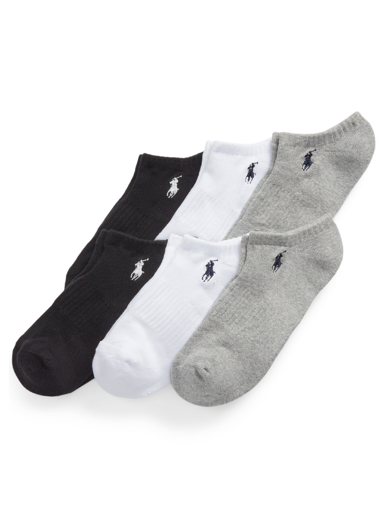 Polo Ralph Lauren Cotton Low Cut No-Show Socks - 6 Pack