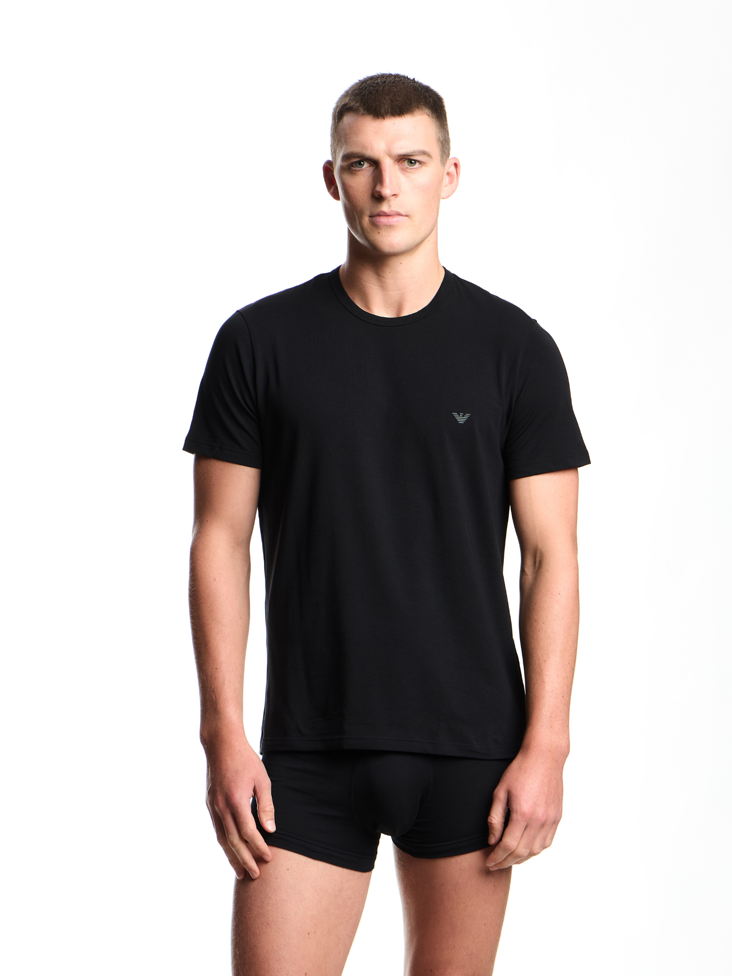 Emporio Armani Stretch Cotton Jersey 2-Pack Crew Neck T-Shirt