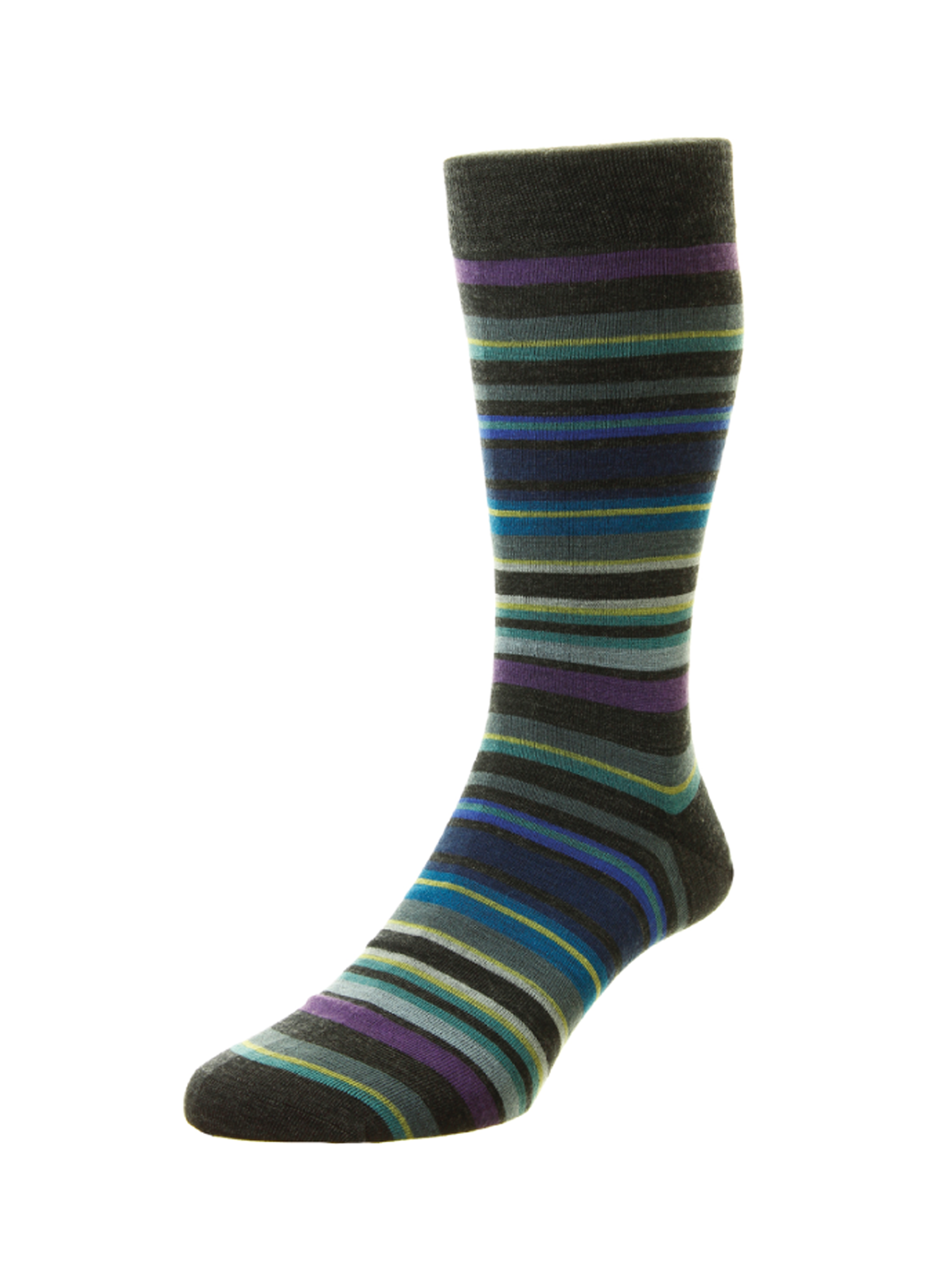 Pantherella Men's Quakers All Over Stripe Sock