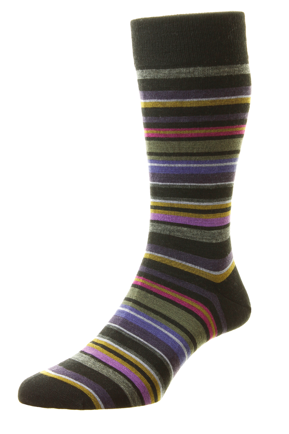 Pantherella Men's Quakers All Over Stripe Sock