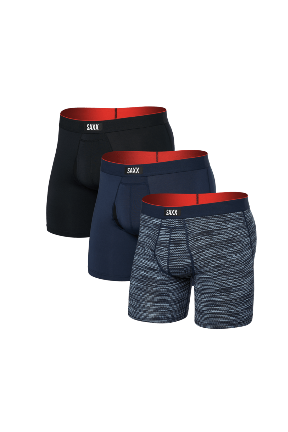 SAXX Men's 3 Pack Multi-Sport Mesh Boxer Brief Fly