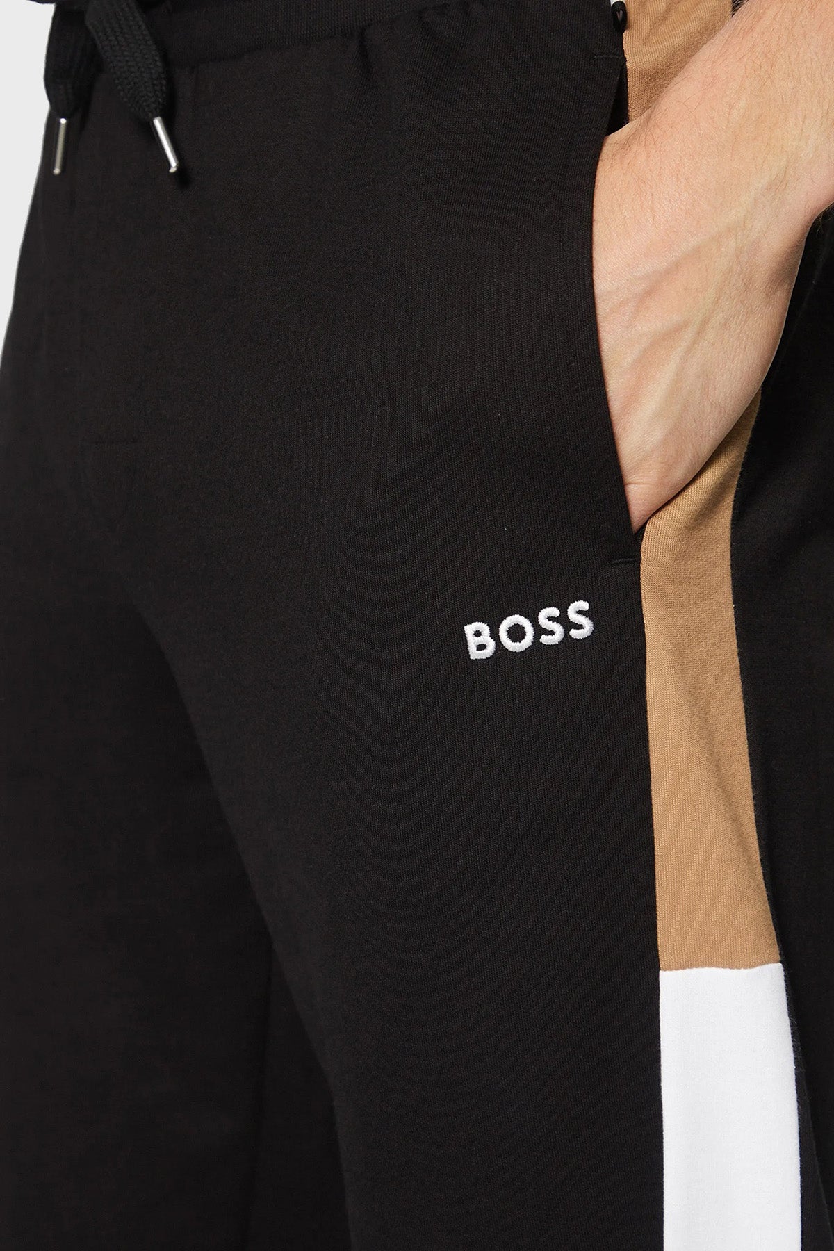 BOSS Men's Cotton Jogger With Contrast Side Panels