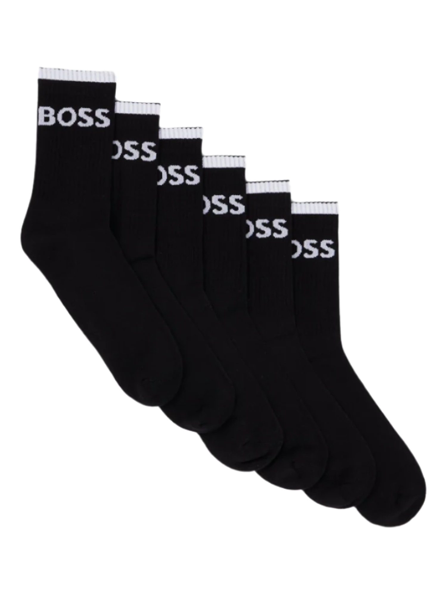 BOSS 6 Pack Men's Stripe Sock