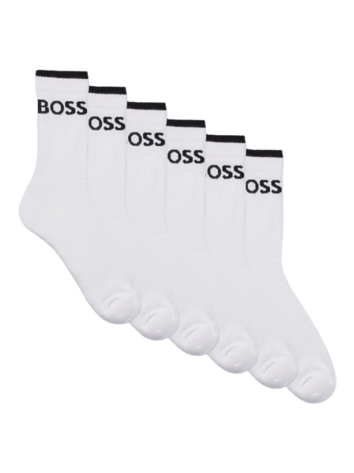 BOSS 6 Pack Men's Stripe Sock