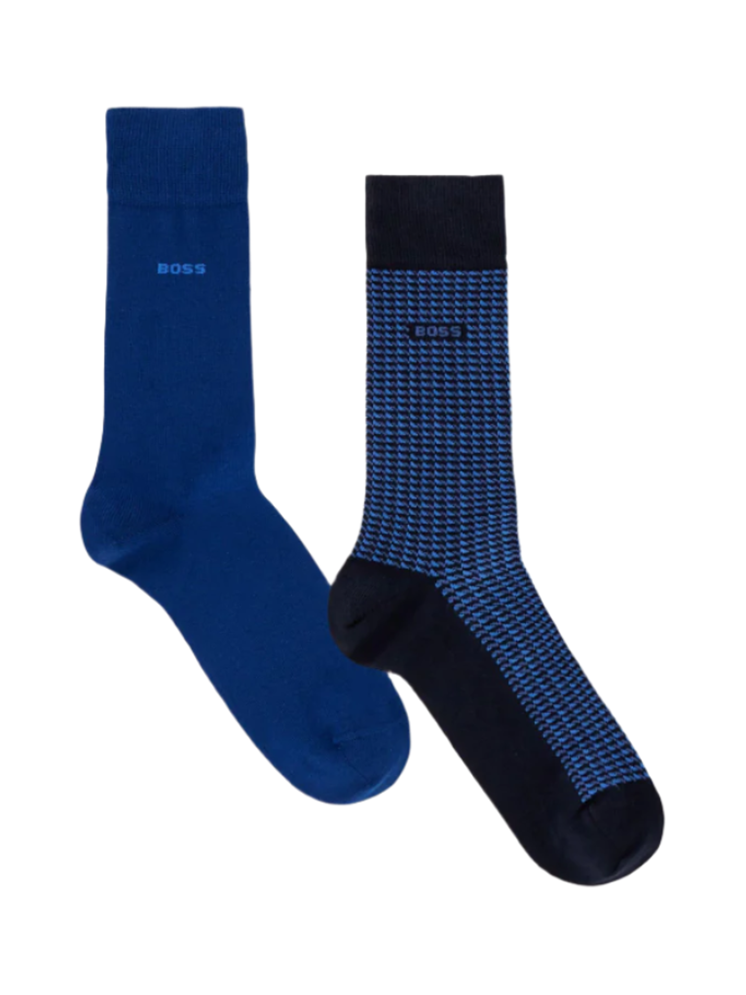 Boss 2 Pack Men's Mini Geom Blue Sock