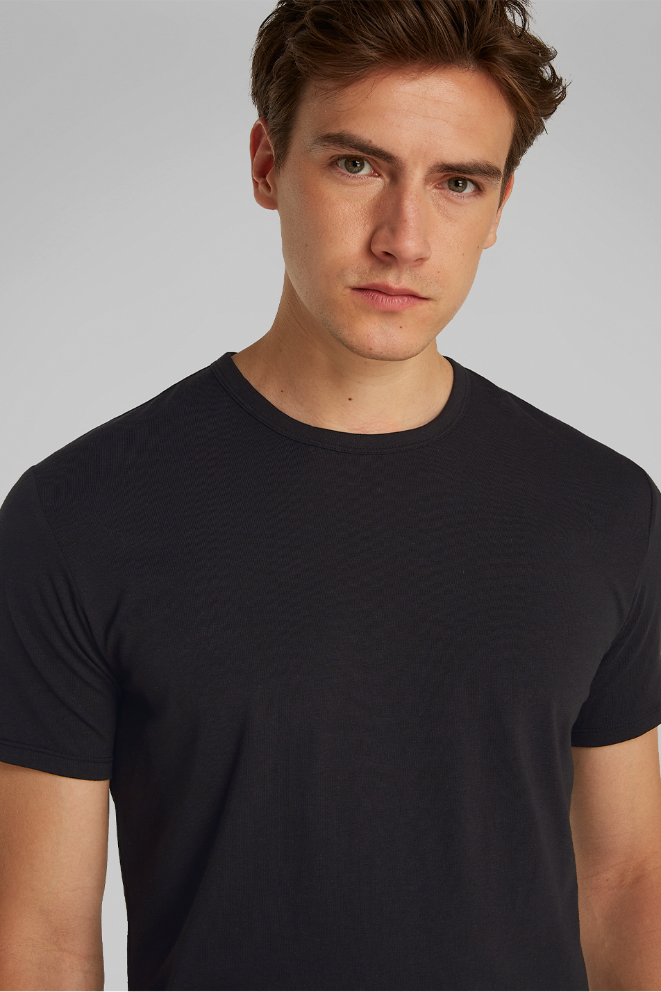 Calvin Klein Men's 3 Pack Crew Neck T-shirt - Cotton Microfiber Stretch