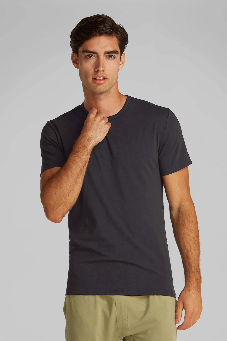 Calvin Klein Men's 3 Pack Crew Neck T-shirt - Cotton Microfiber Stretch