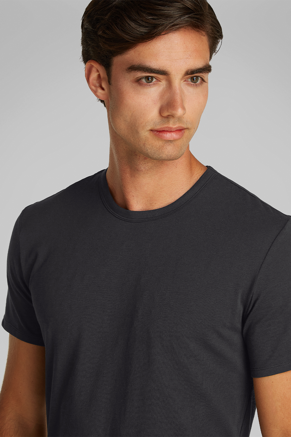 Calvin Klein Men's 3 Pack Crew Neck T-shirt - Cotton Microfiber Stretch