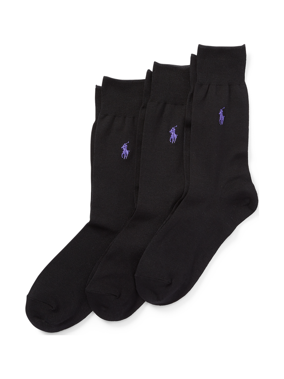 Polo Ralph Lauren 3 Pack Men's Mercerised Black Trouser Sock