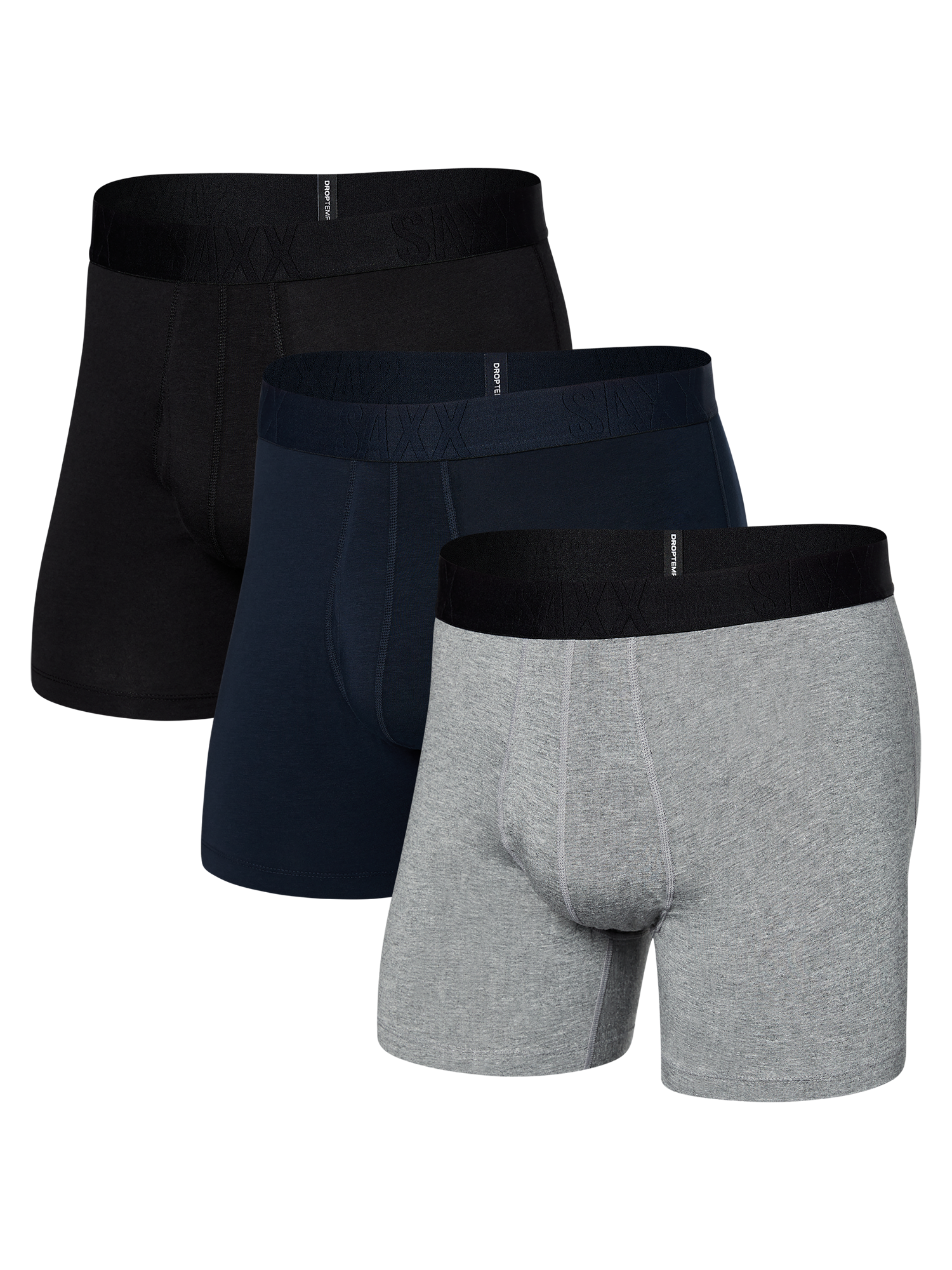 Saxx Men's 3 Pack Boxer Brief Droptemp Cooling Cotton Fly