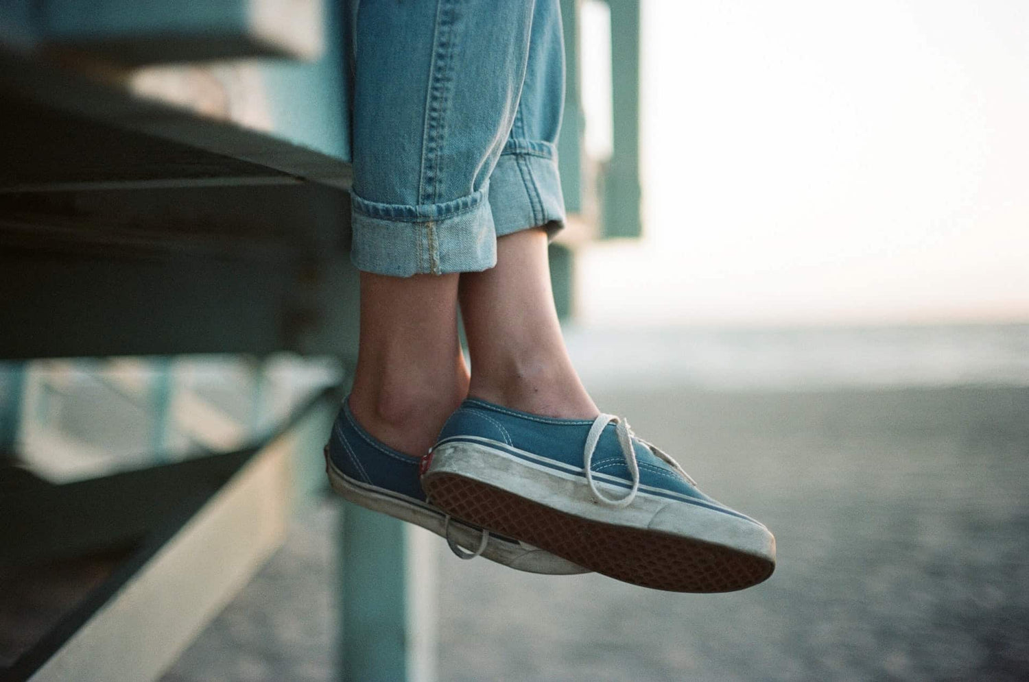 Guy wearing jeans but no socks