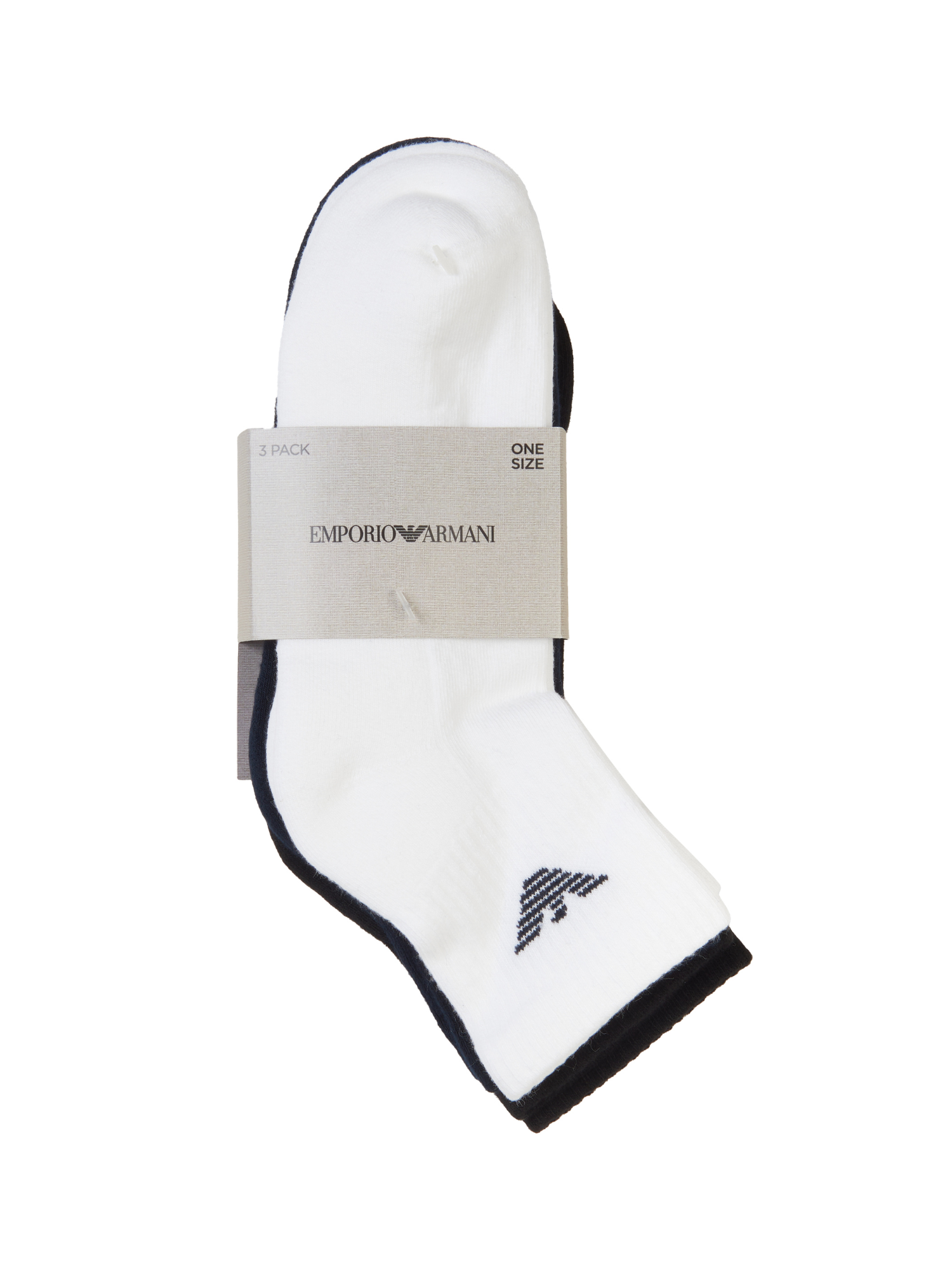 Emporio Armani Sporty Sponge 3-Pack Ankle Socks