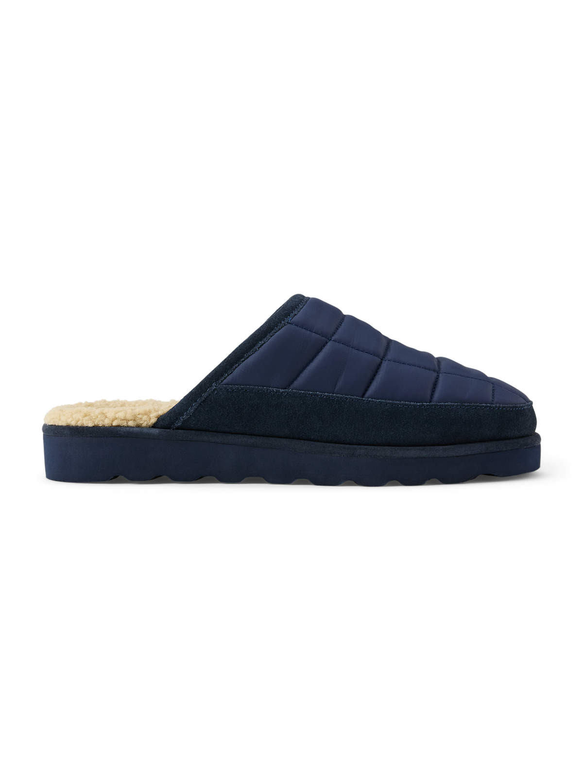 Polo Ralph Lauren Reade Suede-Trim Quilted Scuff Slipper