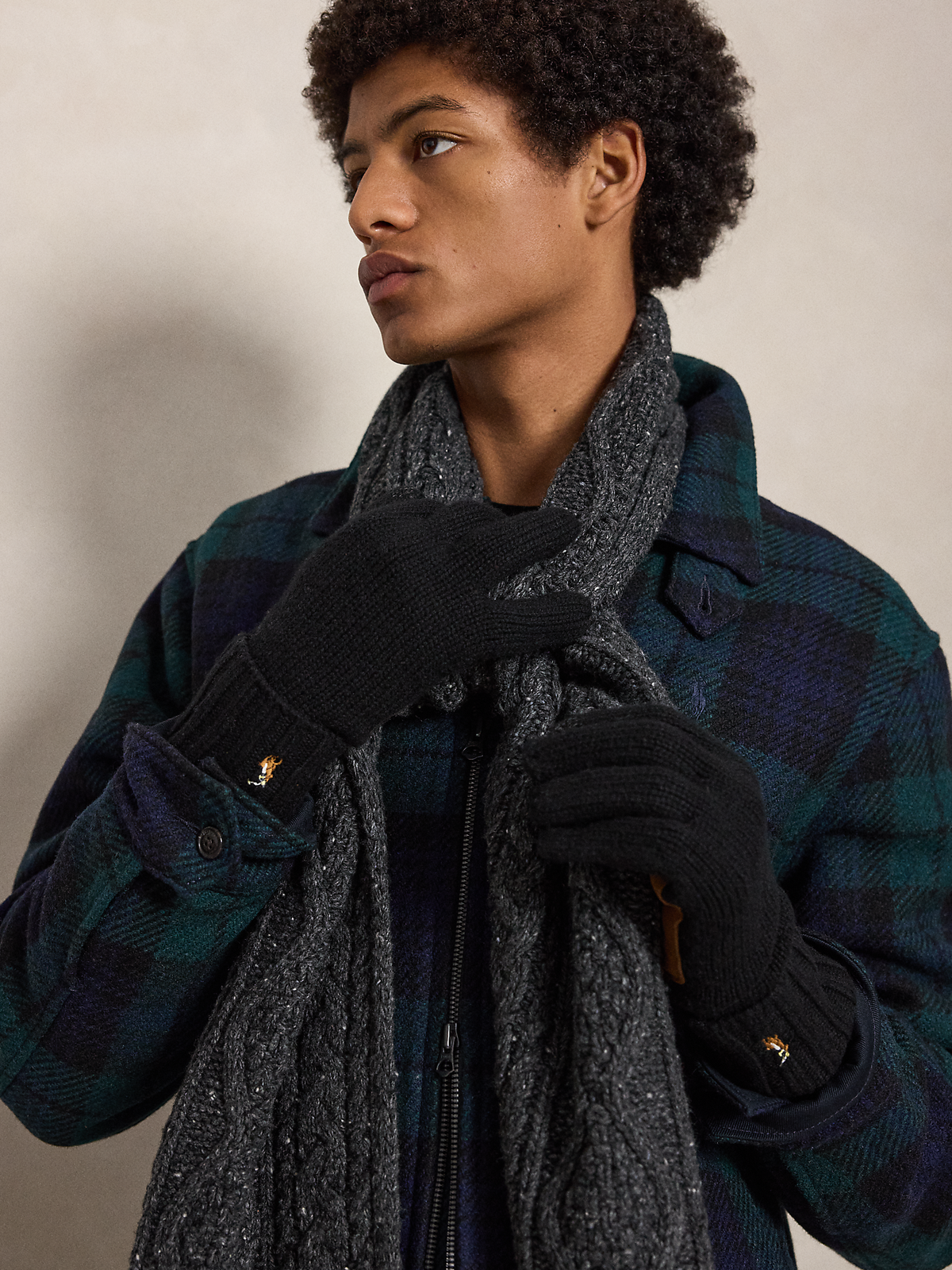 Polo Ralph Lauren Merino Wool Touch Screen Gloves
