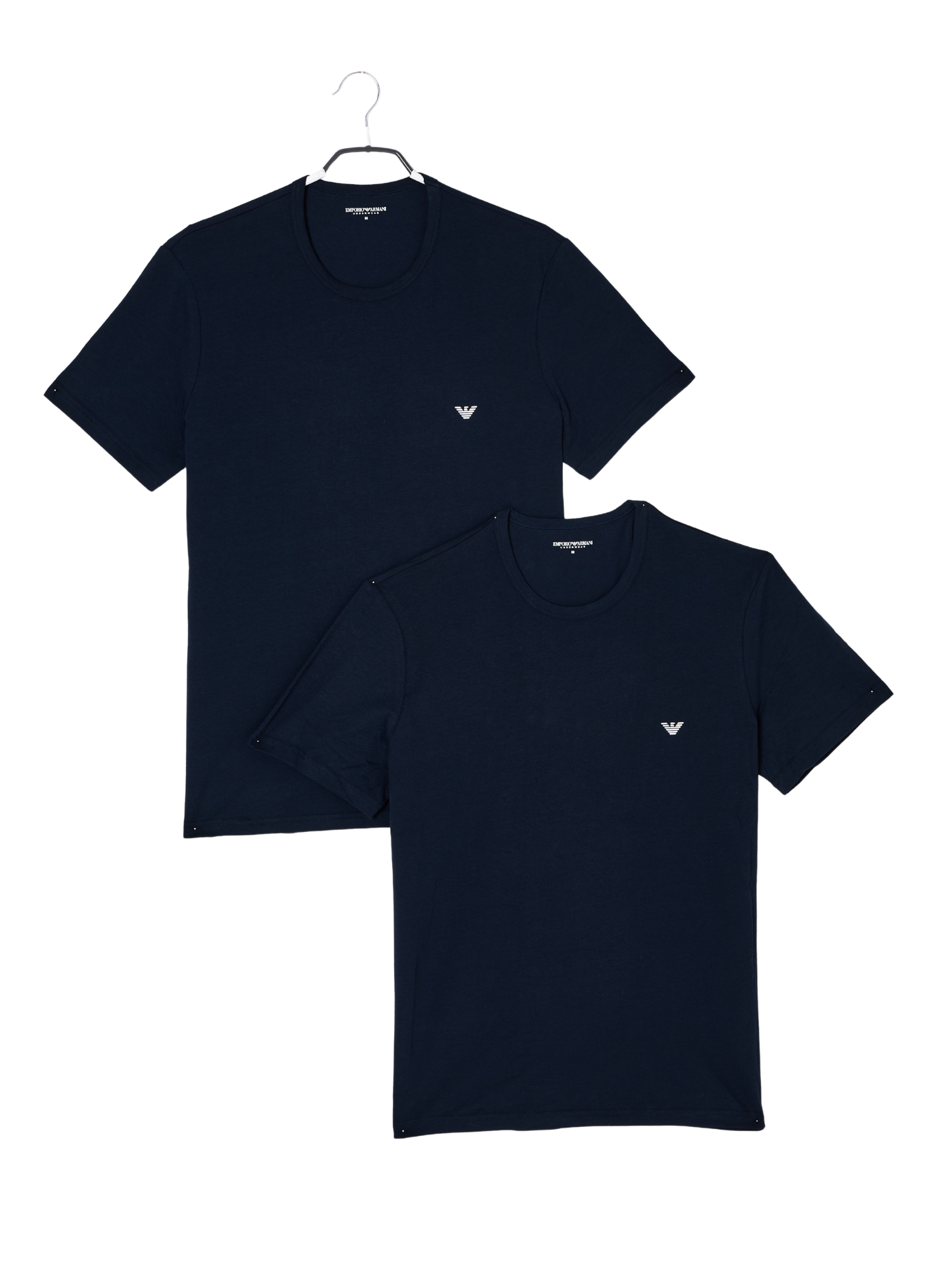 Emporio Armani Stretch Cotton Jersey 2-Pack Crew Neck T-Shirt