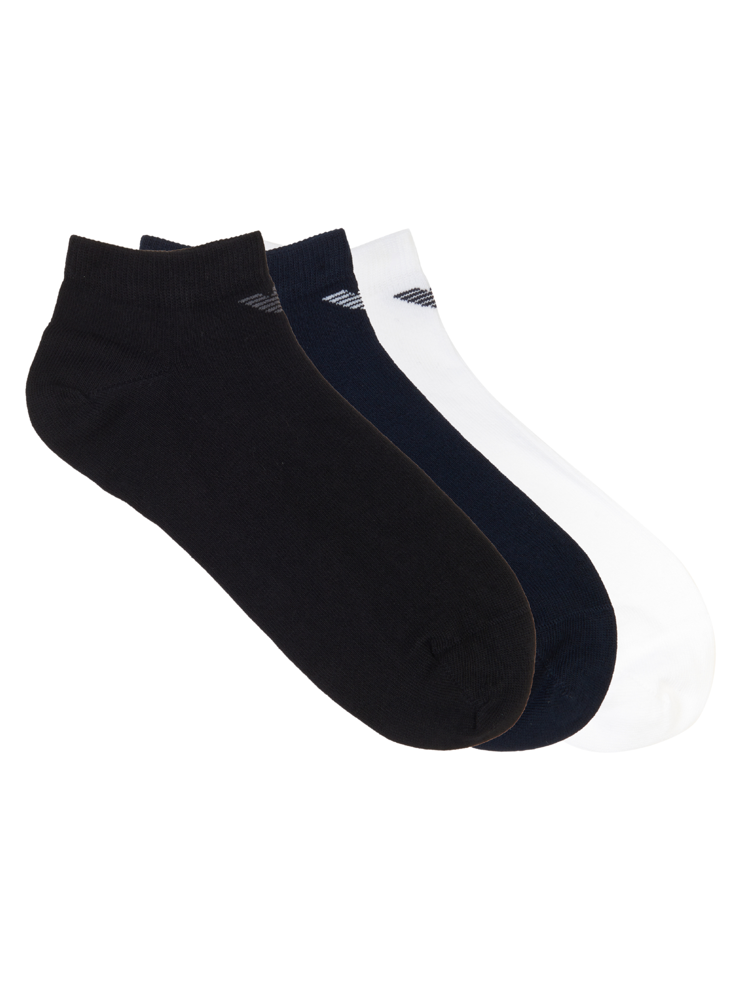 Emporio Armani Casual Cotton 3-Pack Sneaker Socks