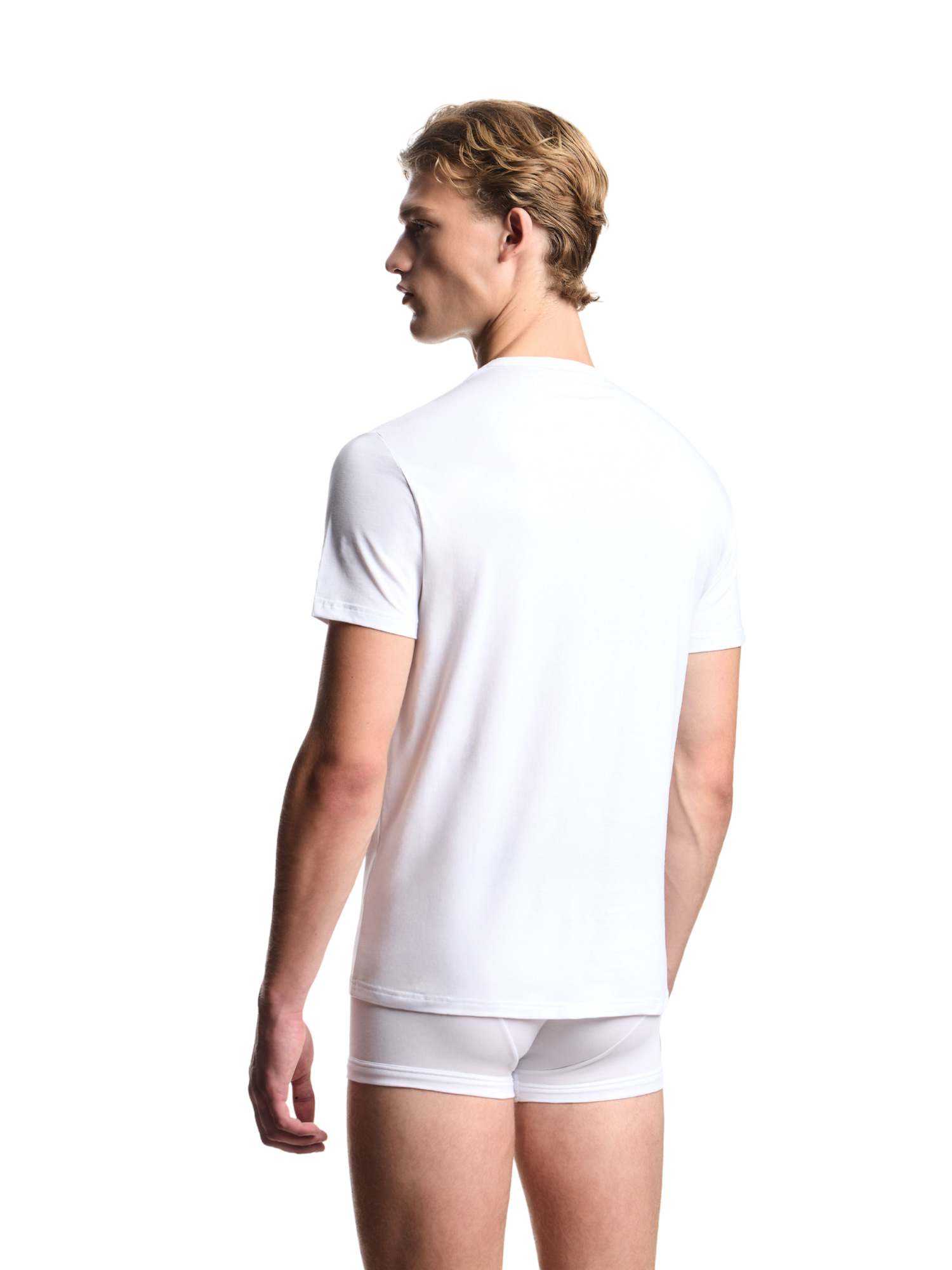 Emporio Armani Stretch Cotton Jersey 2-Pack Crew Neck T-Shirt