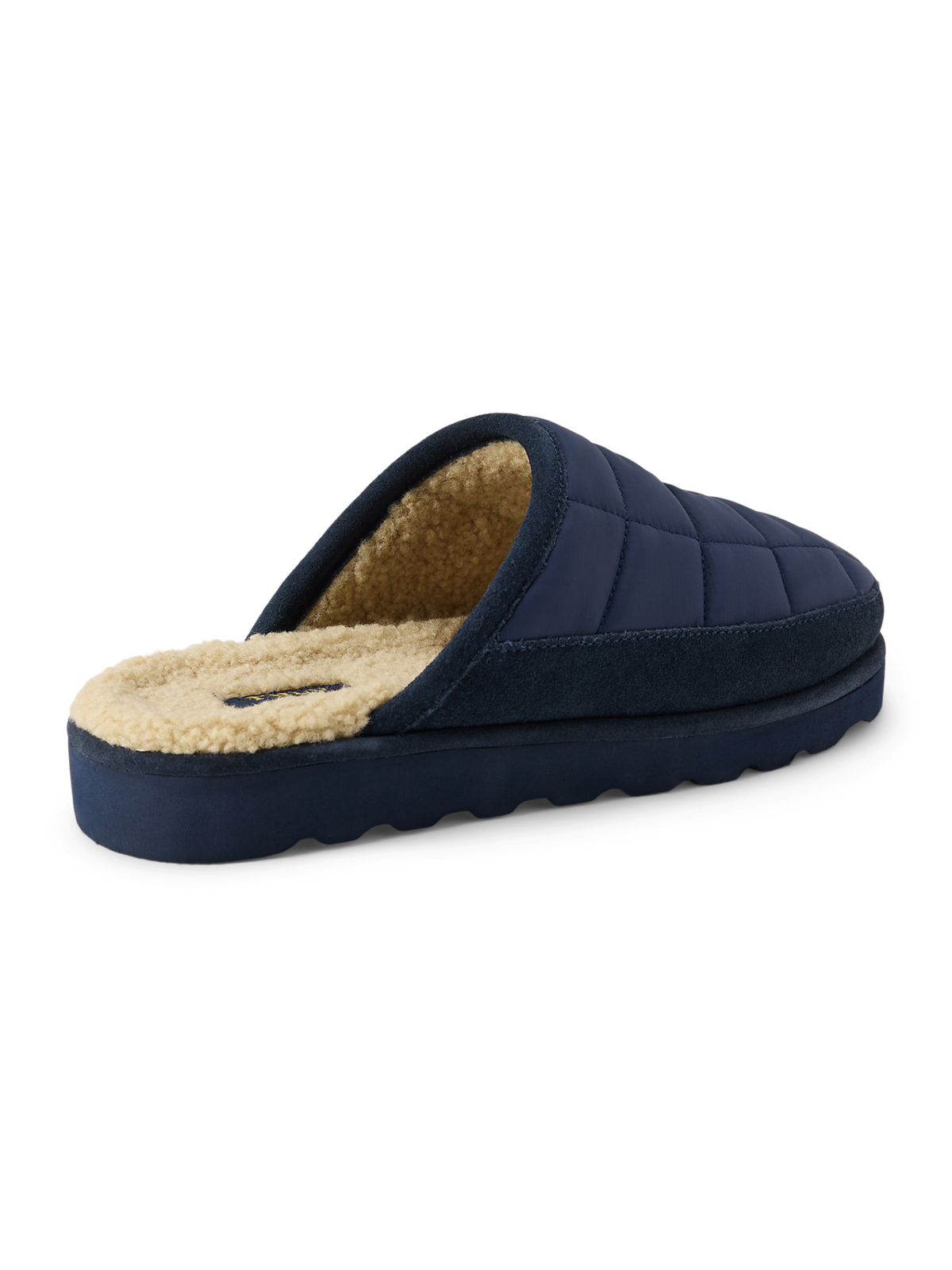 Polo Ralph Lauren Reade Suede-Trim Quilted Scuff Slipper