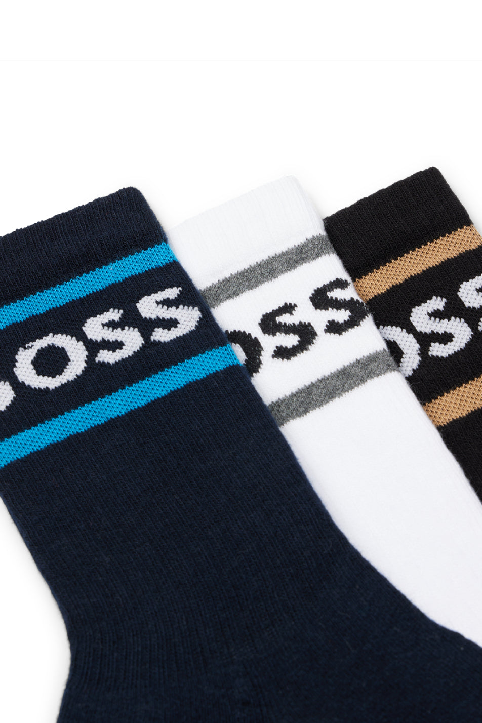 Boss 3 Pack Rib Stripe Sock