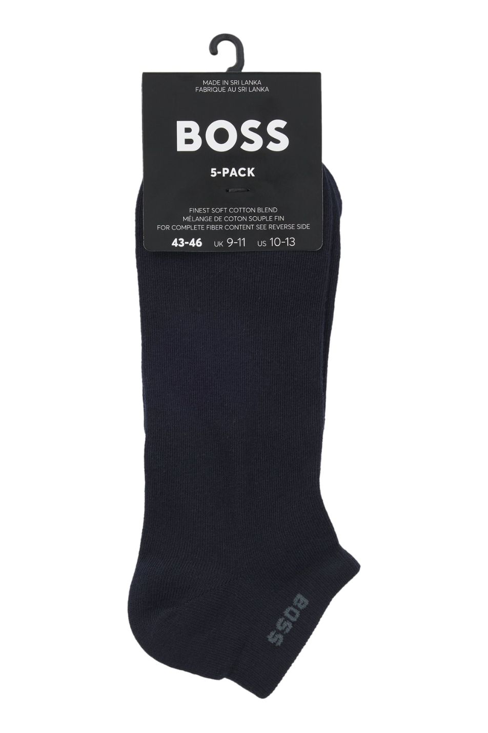 Boss 5 Pack Men's Cotton Blend Ankle Sock