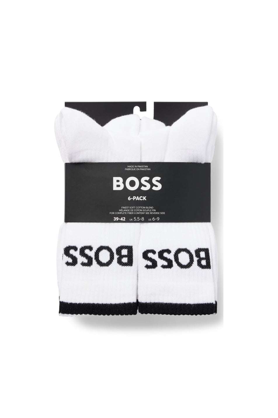 BOSS 6 Pack Men's Stripe Sock