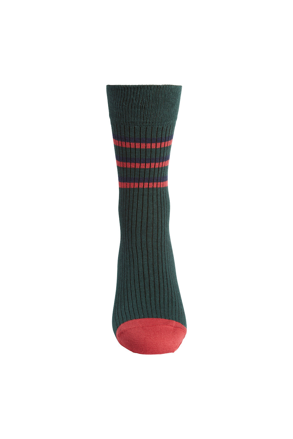 Democratique 3 Pack Men's Fine Rib & Fine Rib Stripe Sock