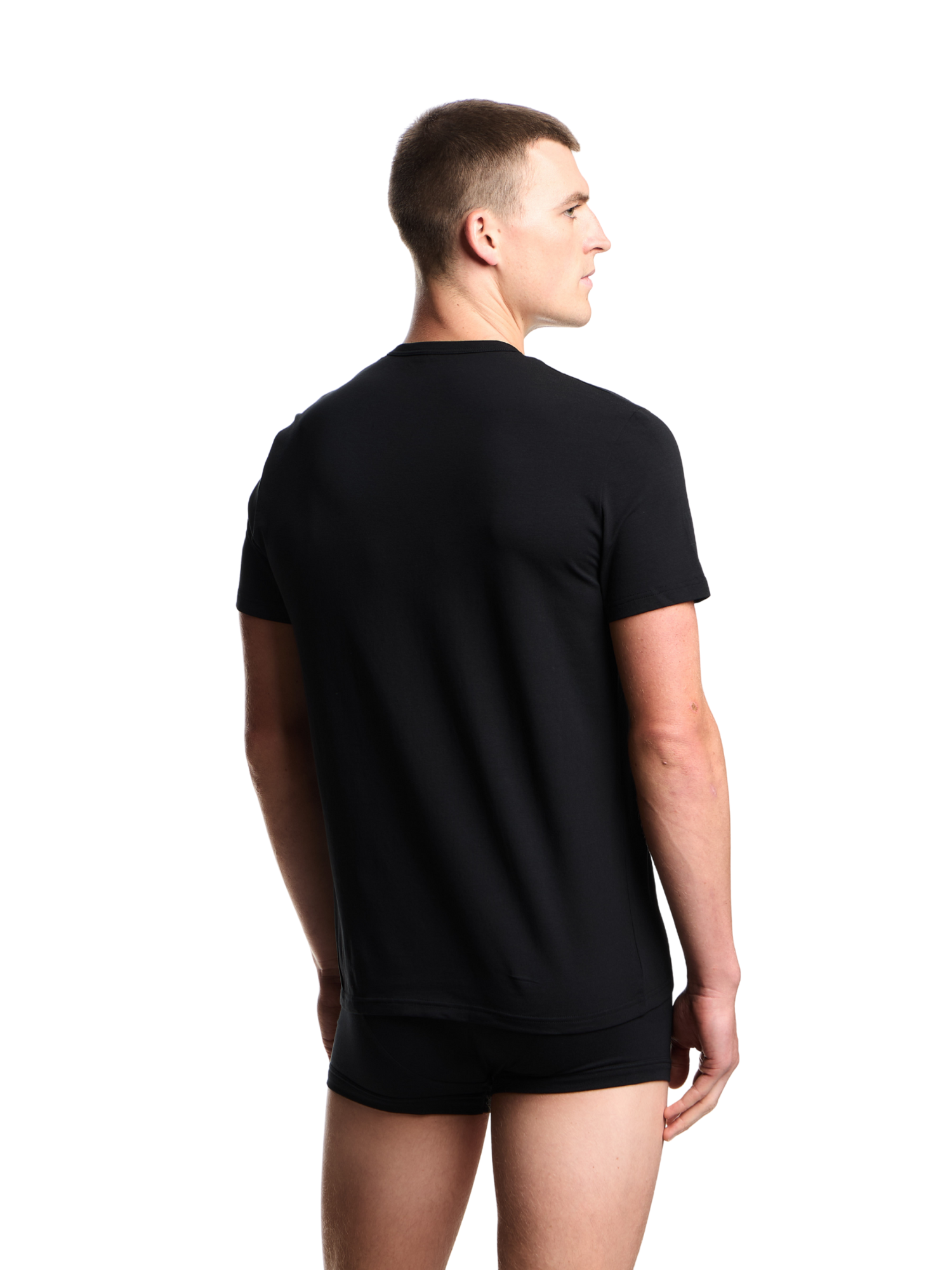 Emporio Armani Stretch Cotton Jersey 2-Pack Crew Neck T-Shirt