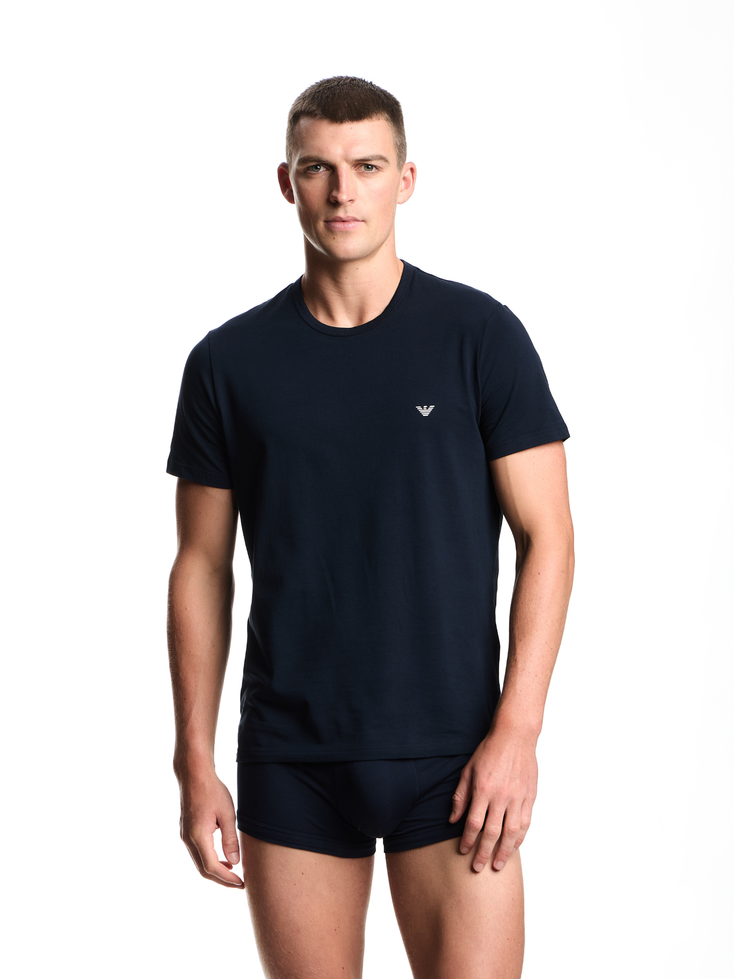 Emporio Armani Stretch Cotton Jersey 2-Pack Crew Neck T-Shirt