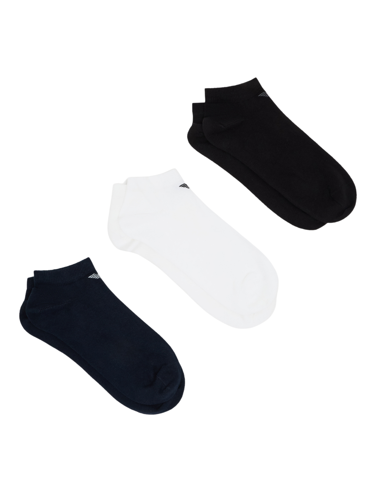 Emporio Armani Casual Cotton 3-Pack Sneaker Socks