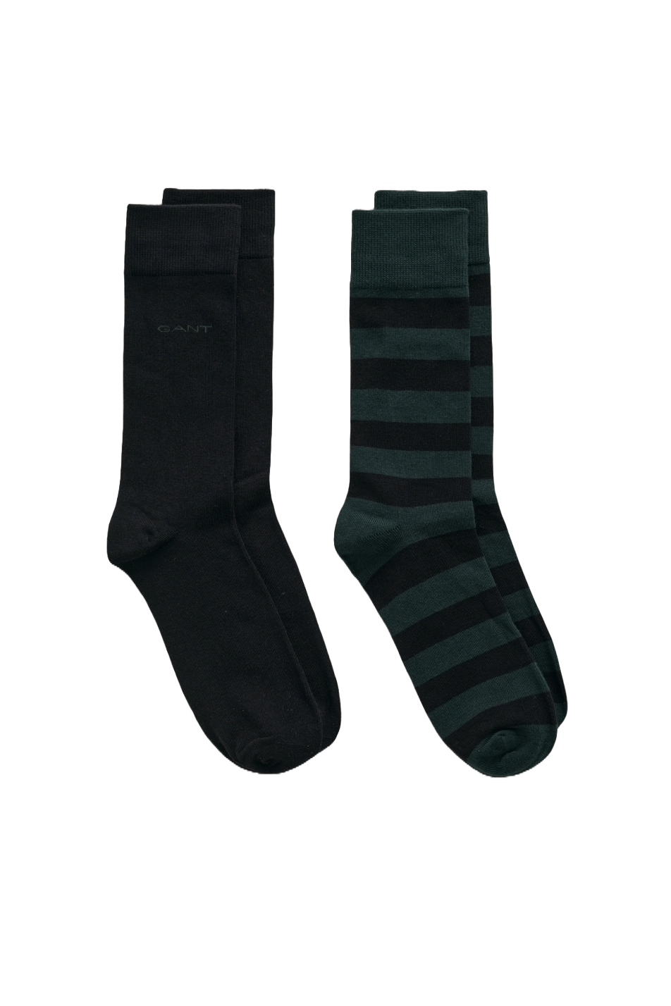 Gant 2 Pack Men's Barstripe and Solid Socks