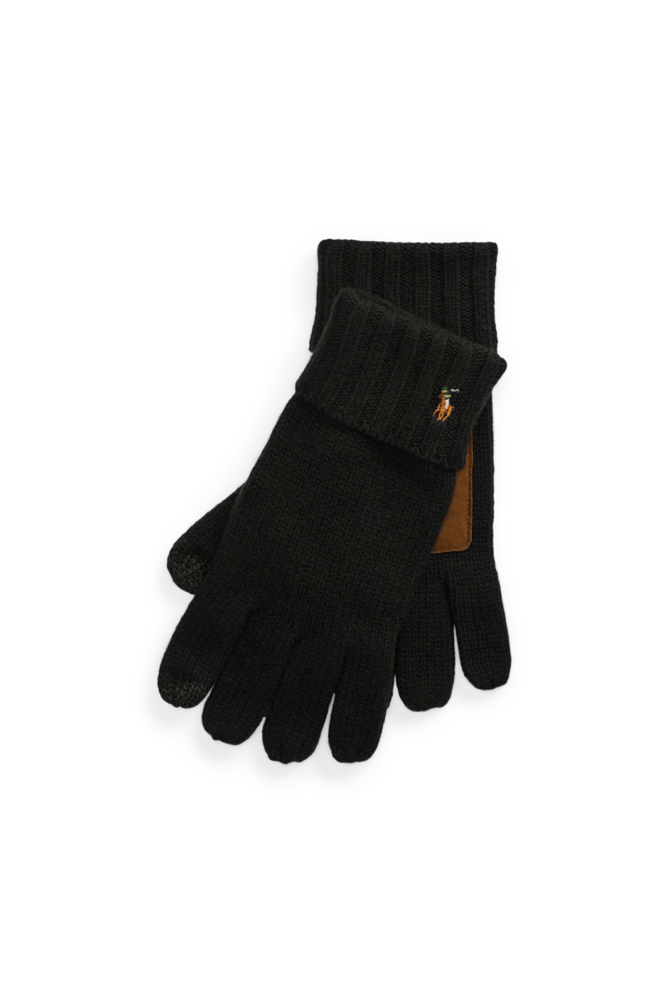 Polo Ralph Lauren Black Merino Wool Touch Screen Gloves