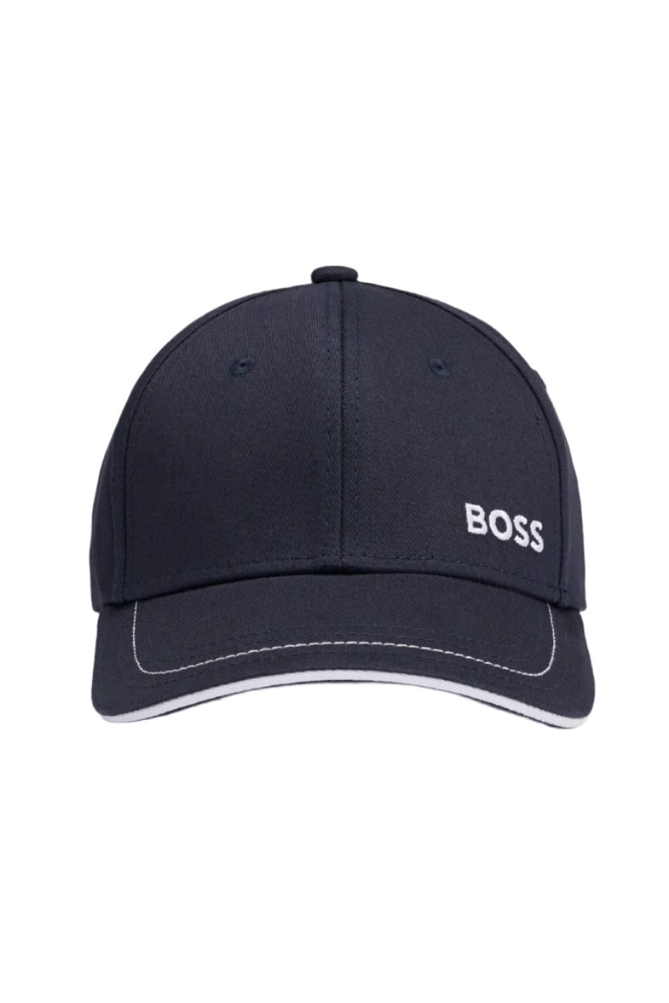 BOSS Navy Cotton-Twill Cap With Embroidered Logo and Metal Buckle