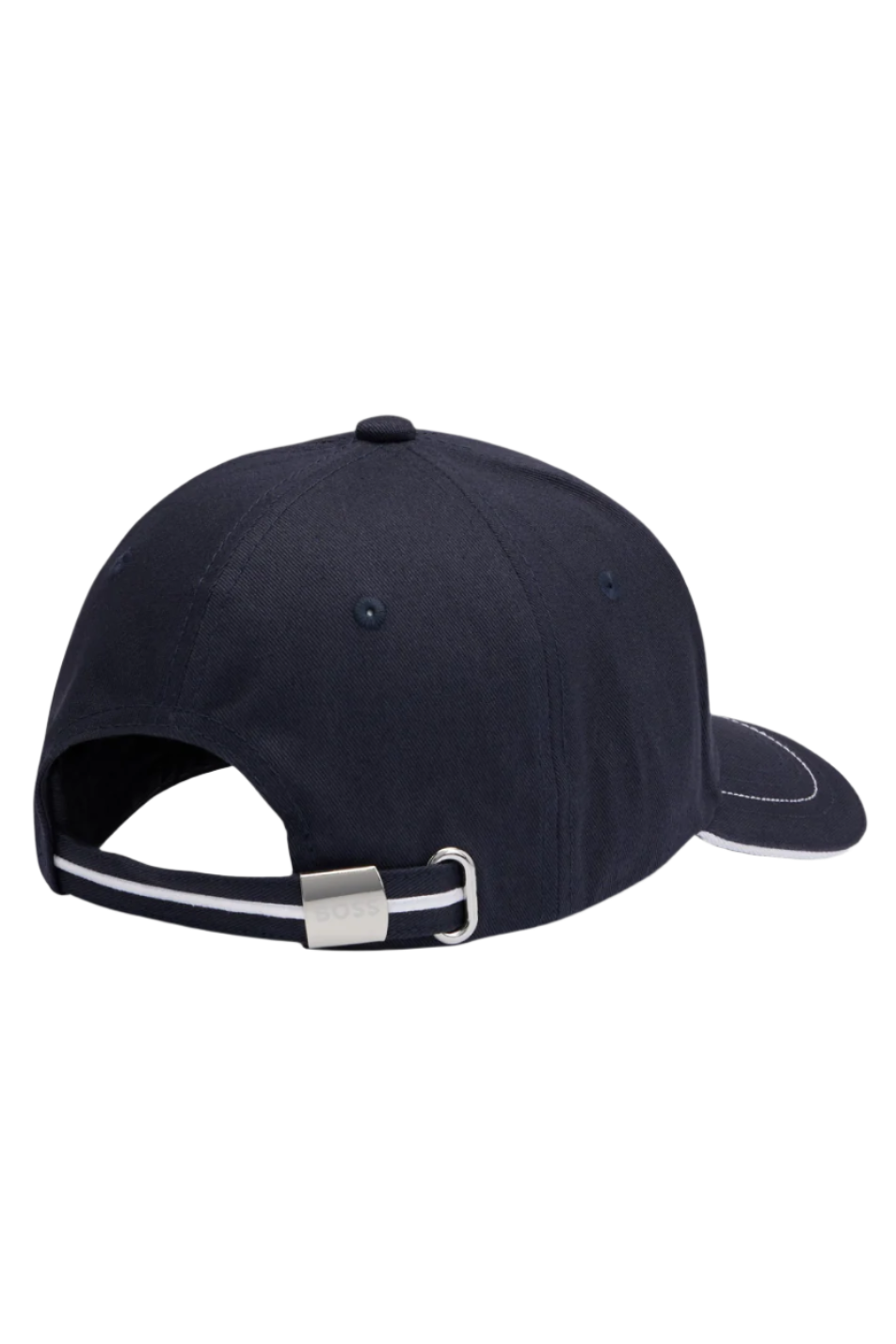 BOSS Navy Cotton-Twill Cap With Embroidered Logo and Metal Buckle