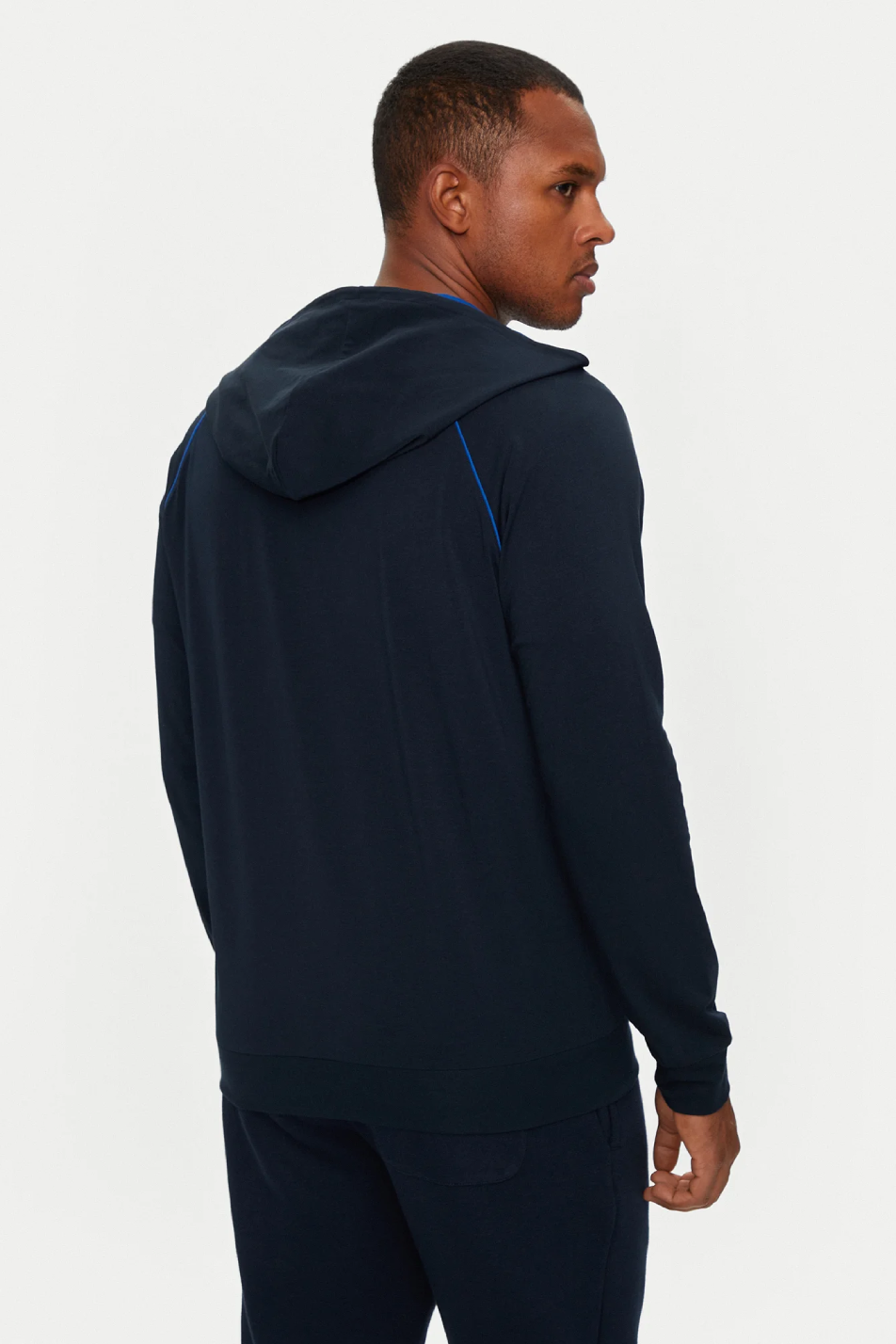 BOSS Men's Zip-Up Hoodie Navy