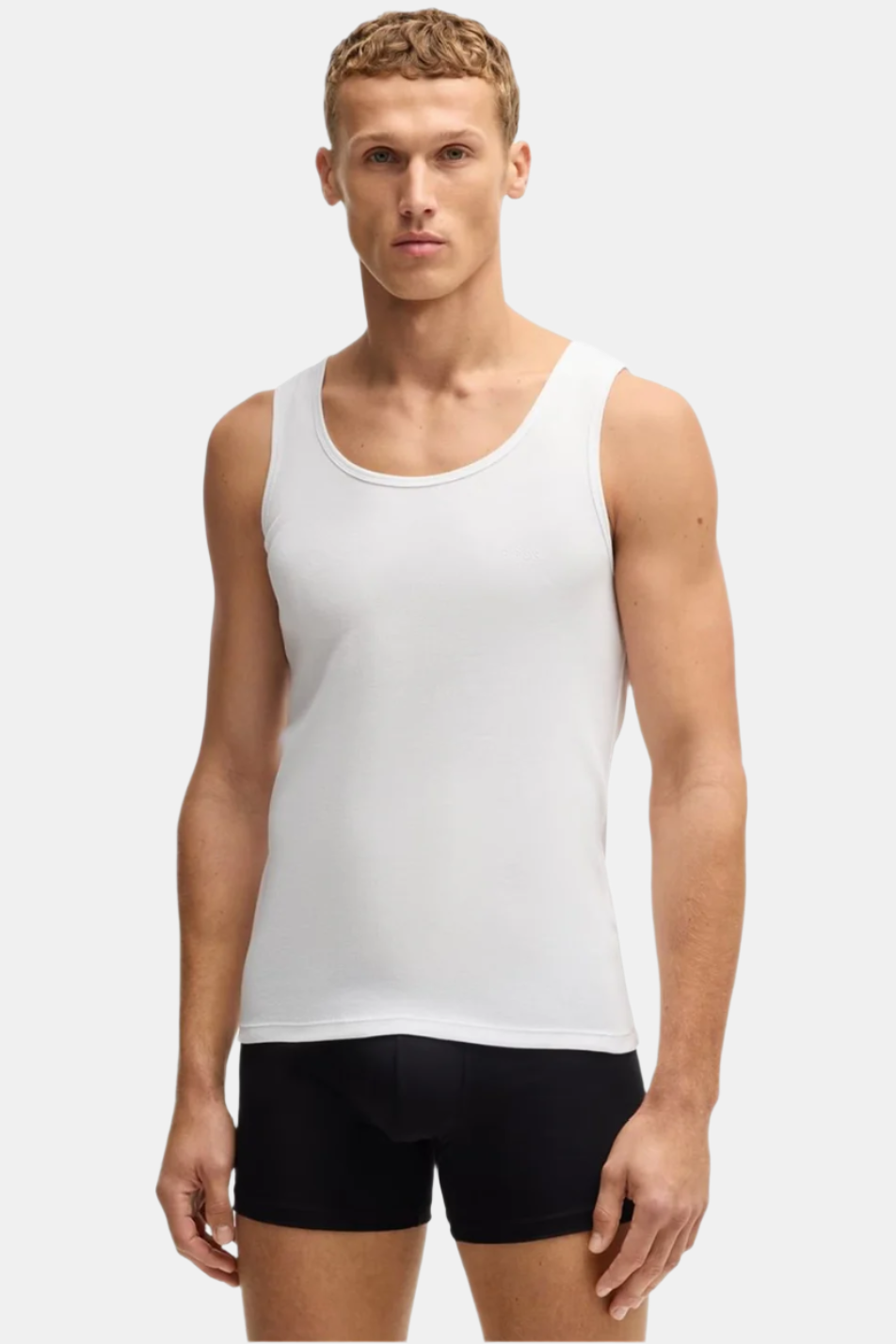 BOSS Men's 3 Pack Ribbed Tank Top