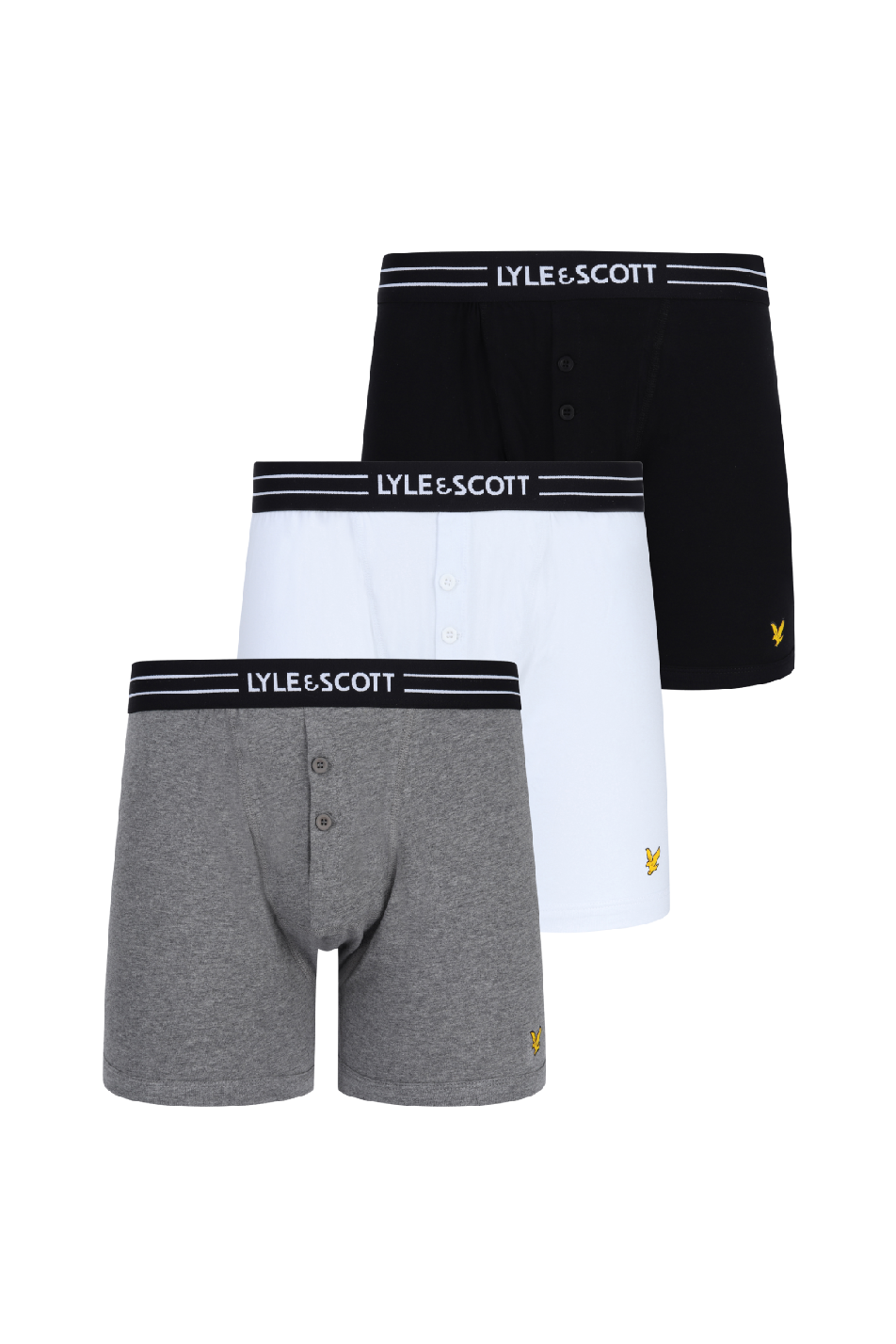 Lyle & Scott Lewis 3 Pack Men's Button Fly Trunks