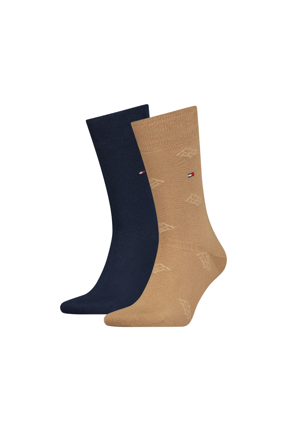 Tommy Hilfiger 2 Pack Men's Organic Cotton Monogram Sock