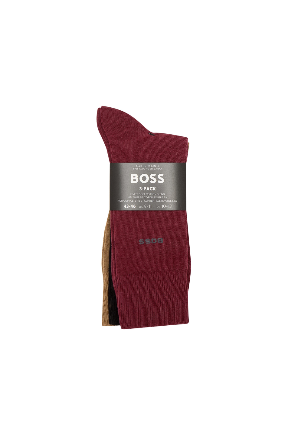 Boss 3 Pack Men's RS Crew Sock