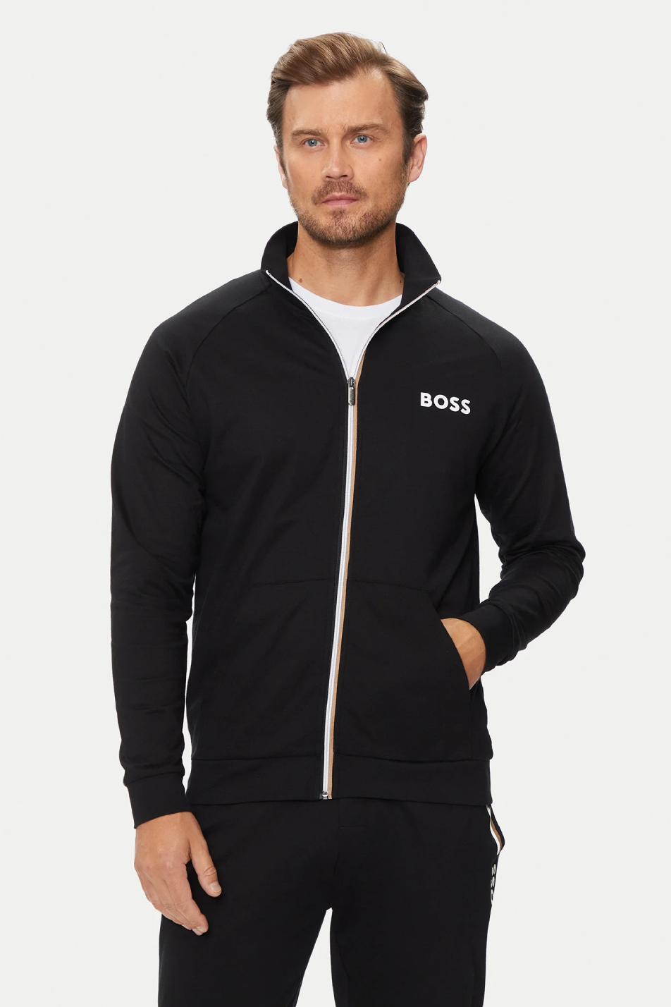 BOSS Men's Tracksuit Top Black