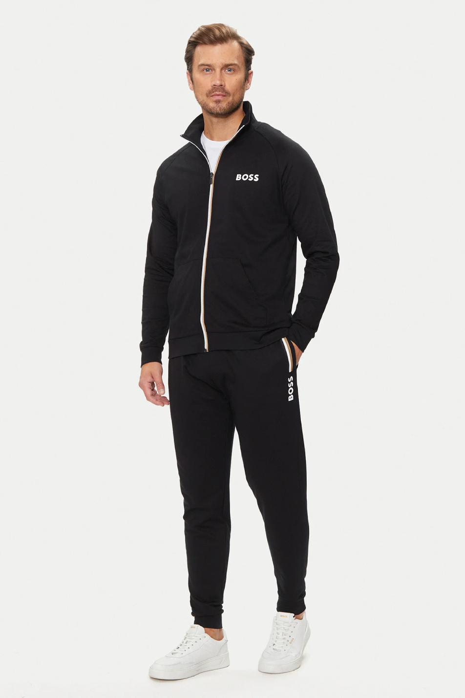 BOSS Men's Tracksuit Top Black