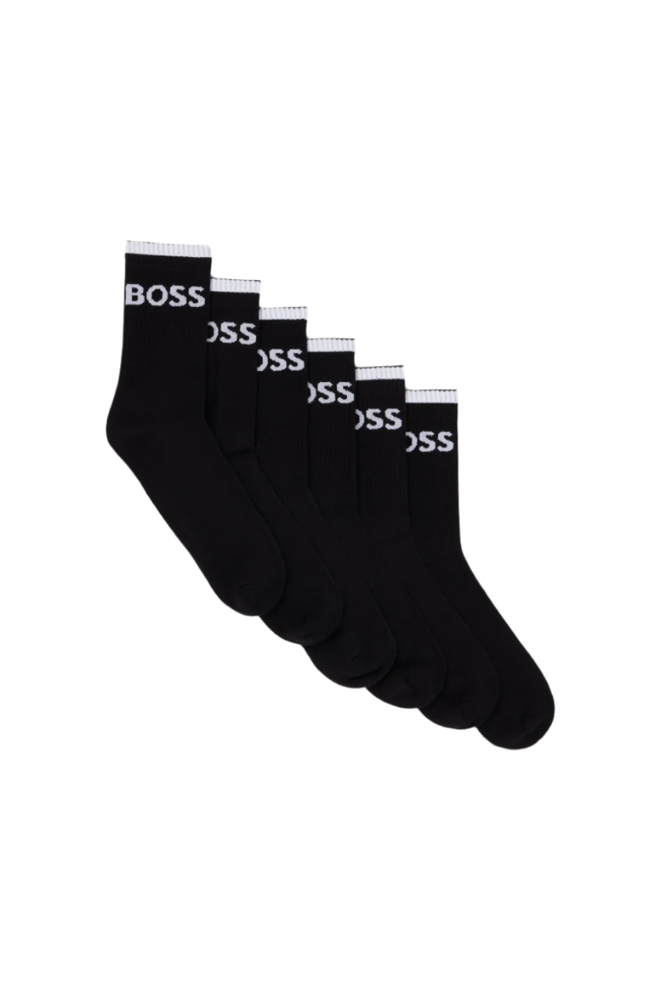 BOSS 6 Pack Men's Stripe Sock