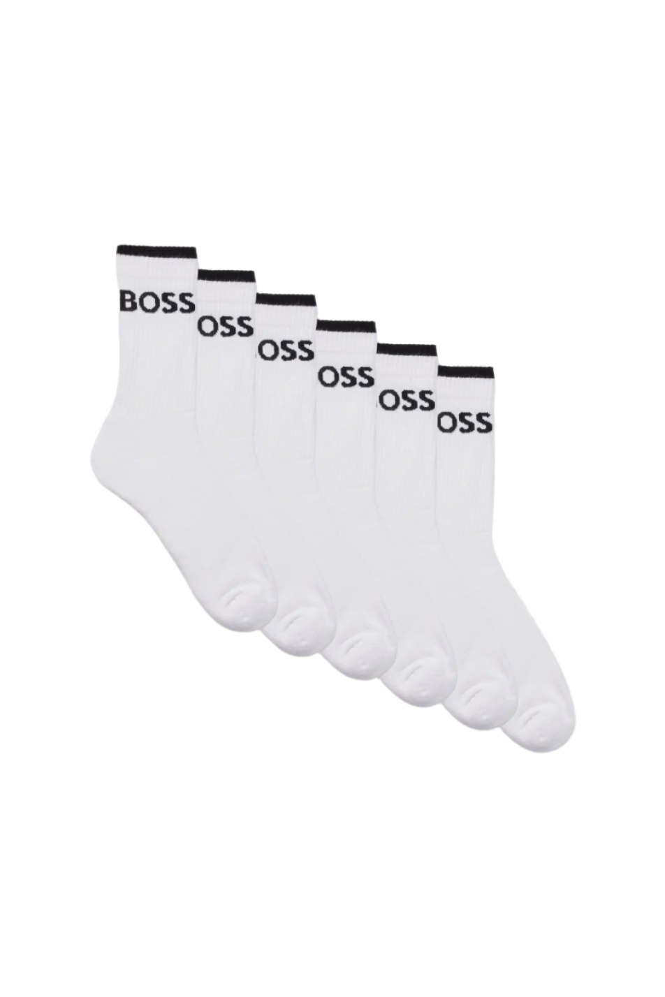 BOSS 6 Pack Men's Stripe Sock