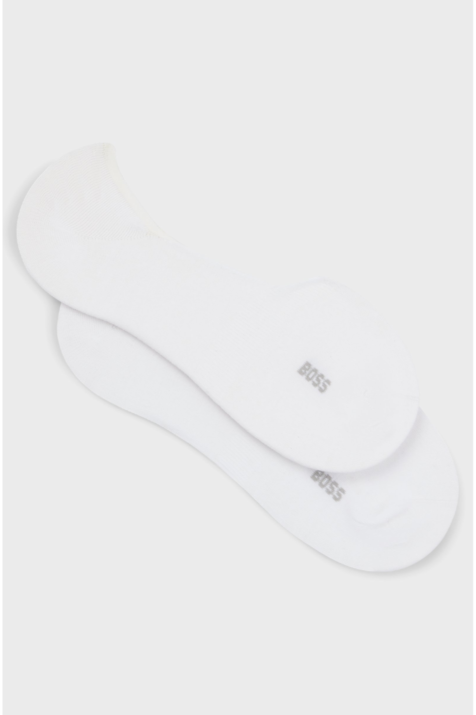 BOSS Men's 2 Pack Invisible Sock White