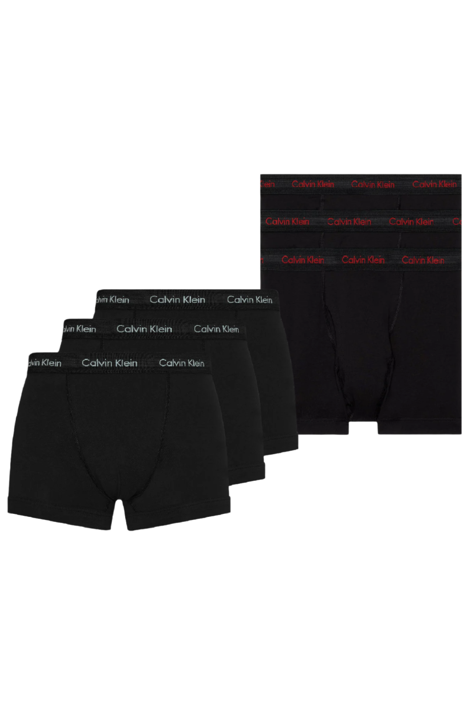 Calvin Klein Men's 6 Pack Cotton Stretch Trunk Bundle