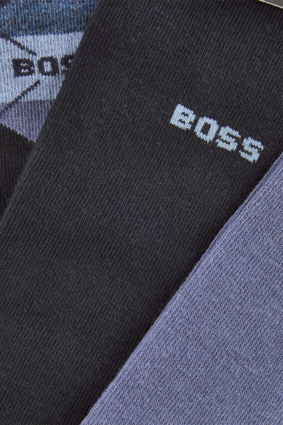 Boss 3 Pack Men's Gift Set Stripe Sock