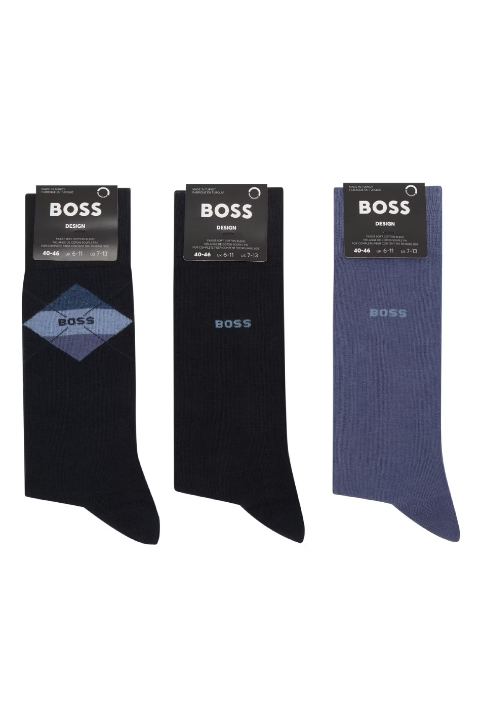 Boss 3 Pack Men's Gift Set Stripe Sock