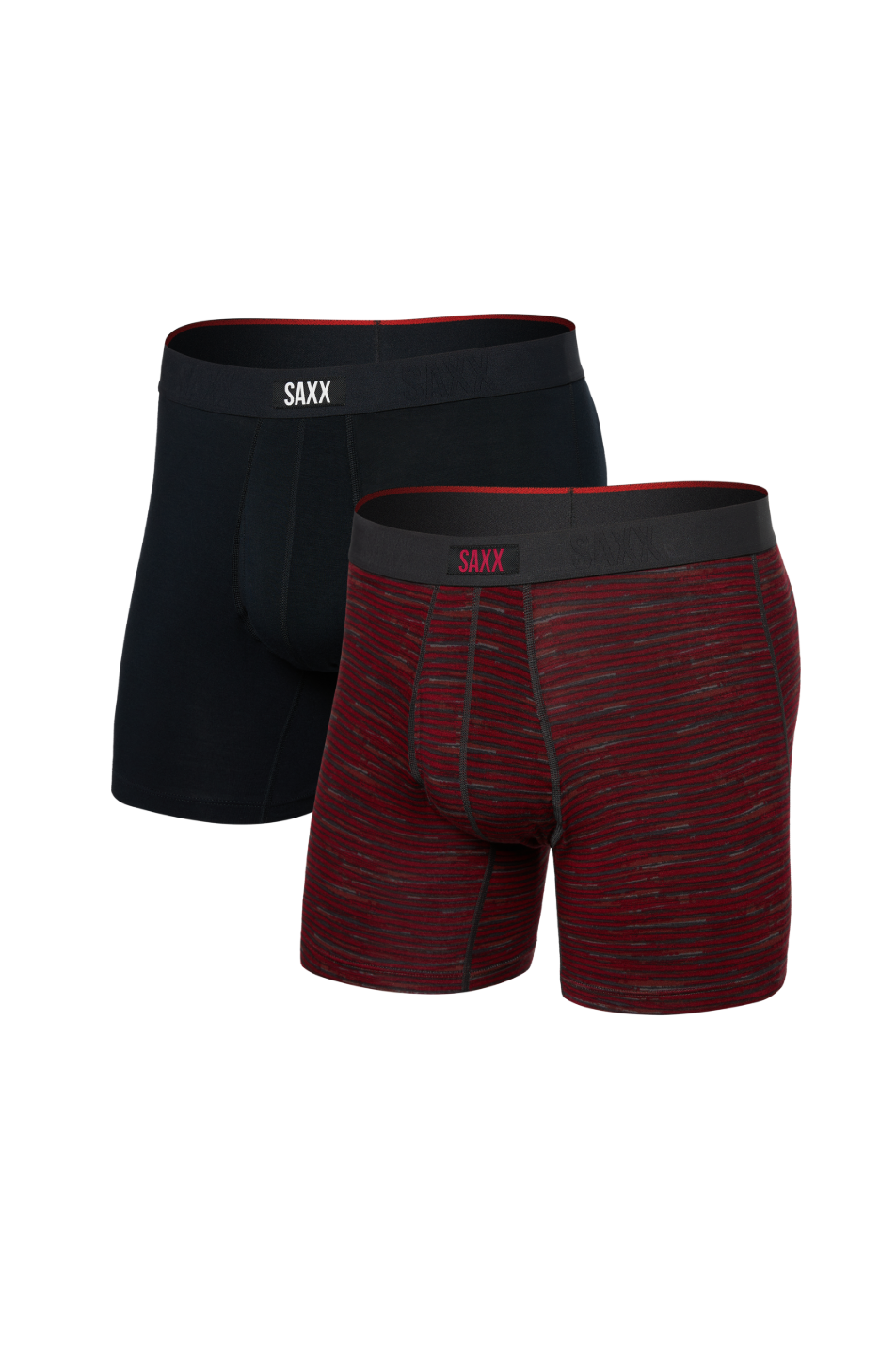 SAXX Men's 2 Pack Vibe Xtra Soft Comfort Boxer Brief Fly